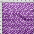 thumbnail image 4 of oneOone Cotton Poplin Purple Fabric Kids Floral Craft Projects Decor Fabric Printed By The Yard 56 Inch Wide, 4 of 4