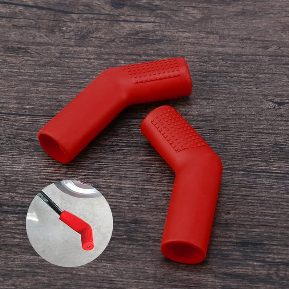 LOLIPPYY 2-Pack Red Transmission Gear Lever Sleeve Protective PVC Covers for Motorcycle