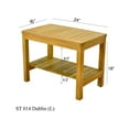 thumbnail image 4 of Grade-A Teak Wood Dublin Shower Seat 30" Outdoor Patio Stool Bench, 4 of 4