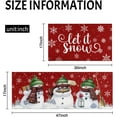 thumbnail image 3 of Christmas Kitchen Rugs Set of Two Snowman Waterproof Non Slip Kitchen Mats Red Snowflake Snow Durable Kitchen Floor Rugs Ideal for Home Decor 47" x 17"+30" x 17", 3 of 6