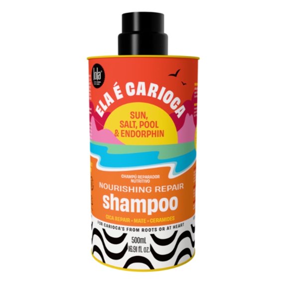 Lola From Rio Ela É Carioca Nourishing Hair Repair Shampoo for All Hair Types, 17.64 fl oz