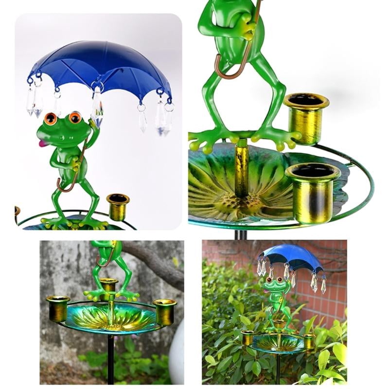 ANXPTIME Recyclable Metal Hummingbird Feeder Stake Double Function for Outdoor Feeding