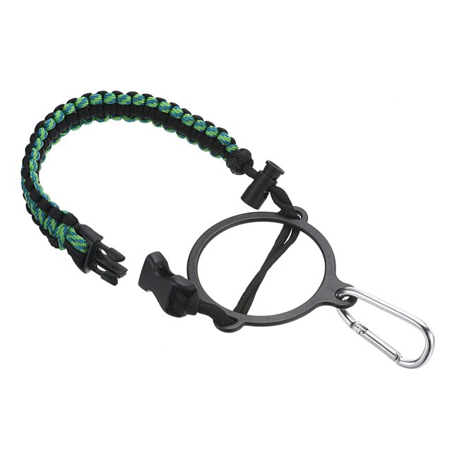 Unique Bargains Porte-Bouteille d'Eau, Sangle de Poignée en Paracorde Vert Camouflage, Noir