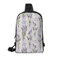 thumbnail image 6 of Sigee Lavender Flowers for Dual Pocket Sling Backpack Hiking Daypack Multipurpose Cross Body Chest Bag, 6 of 8