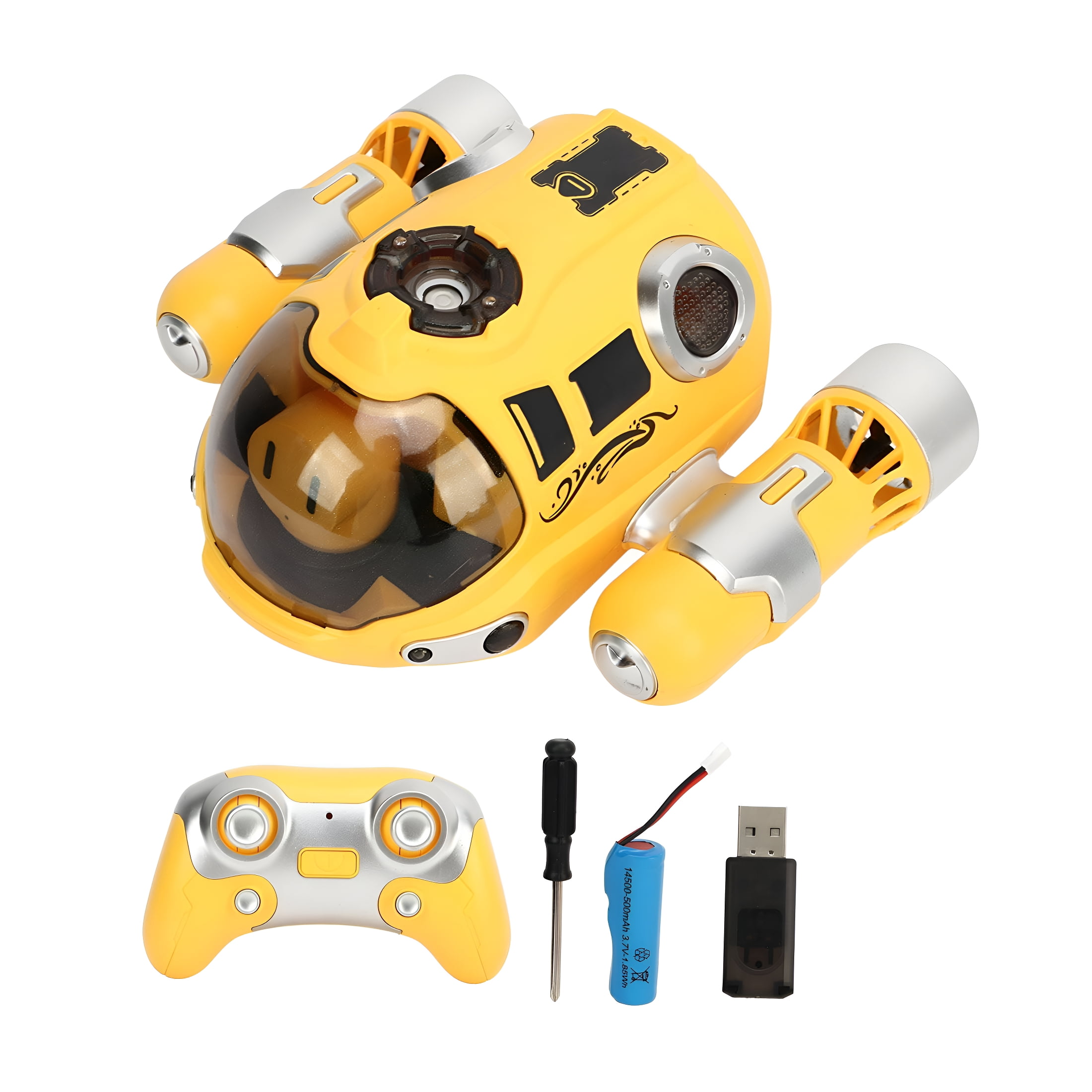 CYFW Remote Control Boat with Spray, 2.4Ghz Waterproof Rc Submarine for Pools and Lakes, 20+ Min Play