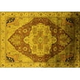 thumbnail image 1 of Ahgly Company Machine Washable Indoor Rectangle Oriental Yellow Industrial Area Rugs, 7' x 9', 1 of 4