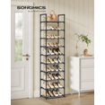 thumbnail image 2 of Zapatero SONGMICS con marco de metal gris de 10 niveles, 28 x 45 x 173 cm, 2 of 8