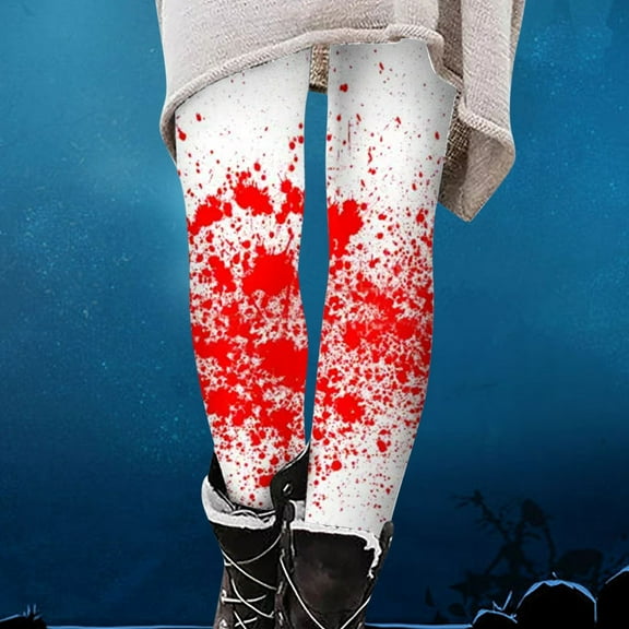 Lolmot Women Vintage Halloween Leggings High Waisted Tight Leggings Pants Winter Warm Slim Boots Pants Holiday Leggings Tights