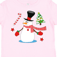 thumbnail image 4 of Inktastic Top Hat Snowman with Christmas Tree and Candy Cane Boys or Girls Toddler T-Shirt, 4 of 5