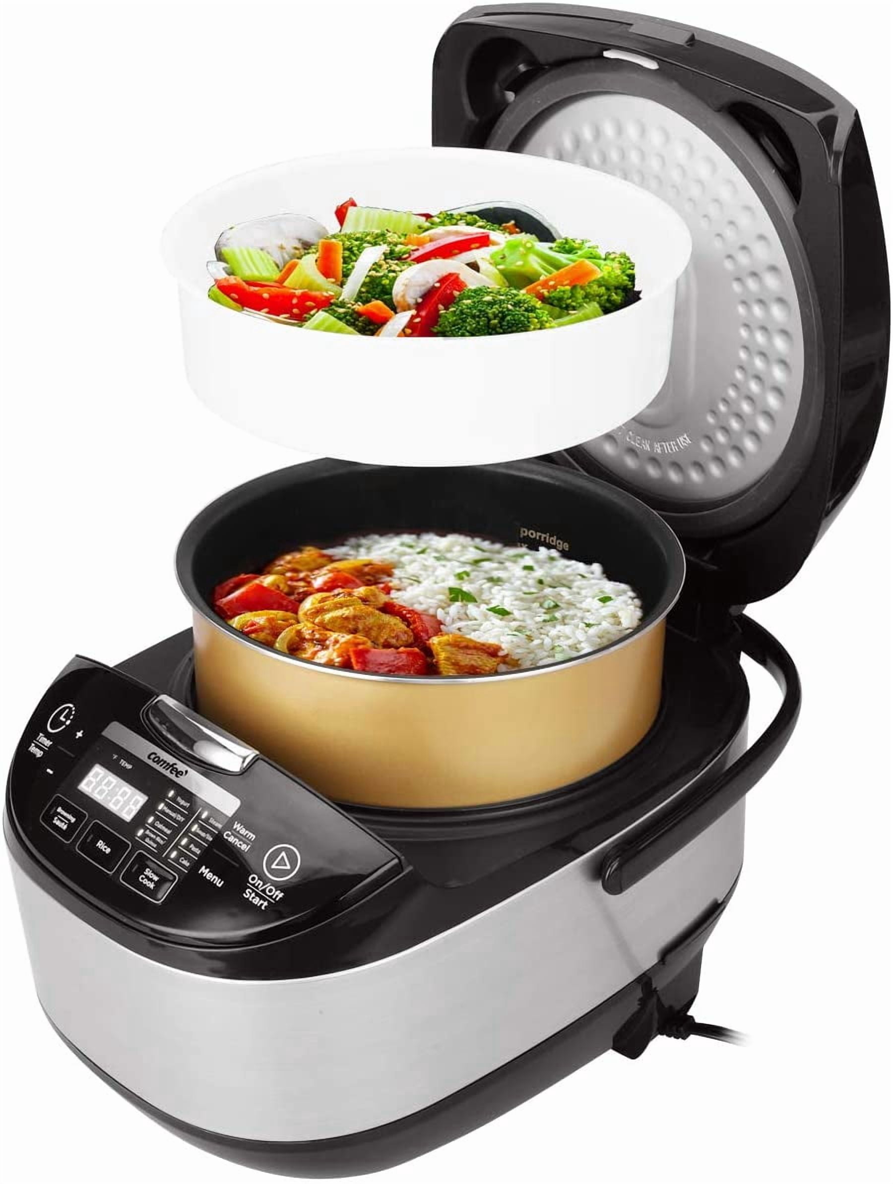 Comfee 10-Cup Rice Cooker & Multi Cooker, Rice Maker, Steamer, Electric Cooker