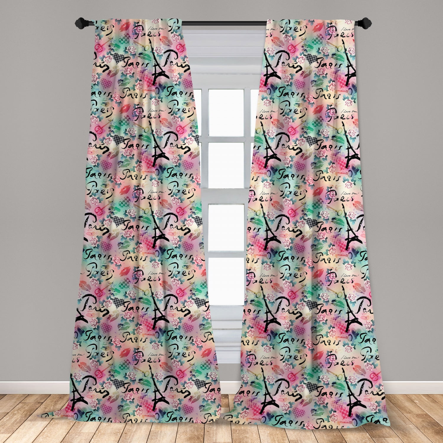 Paris Curtains 2 Panels Set Paris Curtains 2 Panels Set