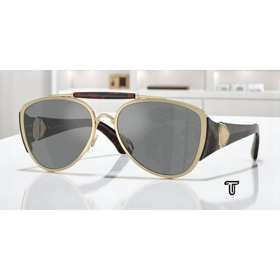 Burberry BE 3161 Metal Unisex Pilot Sunglasses Light Gold 60mm Adult