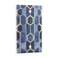 thumbnail image 2 of Yayeee Blank Wall Plate Cover 1-Gang 4.5"x2.7" Home Unused Decorative Outlet, Blue Hexagon Pattern, 2 of 7