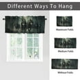 thumbnail image 6 of Wolf Valance Rod Pocket Window Curtain for Kitchen Magical Forest Night Wild Animals Running Privacy Window Valances for Living Room Kitchen 54 by 18 in, 1 Panel, 6 of 6