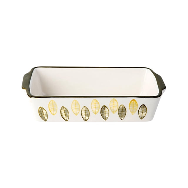 Vwrxbz Ceramic Baking Dish Rectangular Oven Safe Casserole Bowl Microwave Tableware with Handles