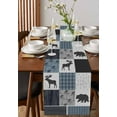 thumbnail image 3 of Table Runner Dresser Scarf 13 x 70 Inch Vintage Animal Classic Woods Bear Moose Plaid Table Runners Non-Slip Heat Kitchen Dining Table Decor for Indoor Outdoor Home Party Decoration, 3 of 7