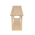 thumbnail image 5 of Light Teak Finish Acacia Wood Outdoor Buffet Console Table with Lower Shelf, 5 of 15
