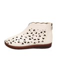 thumbnail image 2 of Willtoo Women's Casual Flats Shoes High Top Fashionable Hollow Out Shoes with Back Zipper Breathable Round Toe Soft Sole Comfortable Walking Footwear, 2 of 6
