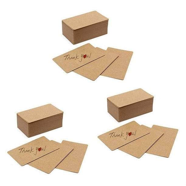 300 Unids En Blanco de Papel de Kraft Tarjetas de Visita Tarjeta de Palabra Mensaje Tarjeta de Regalo de Bricolaje