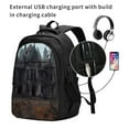 thumbnail image 2 of Easygdp Gloomy Mansion Forest Scene Mochila para Laptop de Viaje con Puerto USB, Mochila para Laptop con Puerto de Carga USB para Mujeres y Hombres, 2 of 7