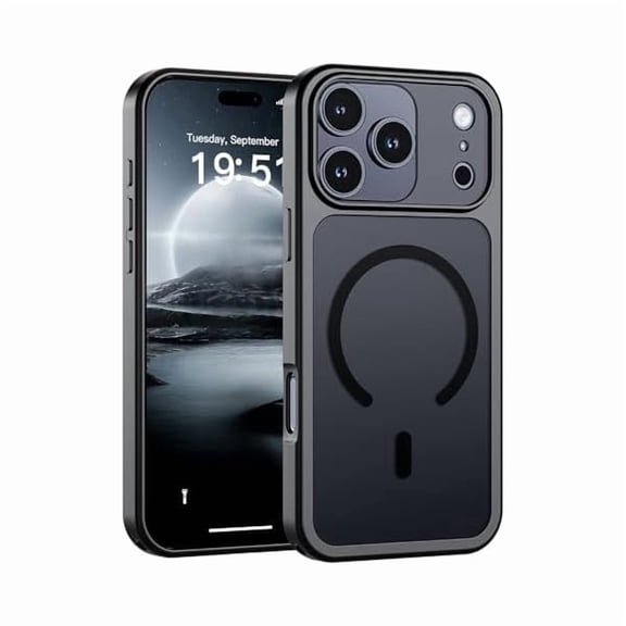 Eryueer Magnetic for iPhone 17 Pro Max Case Translucent Matte Shockproof Phone Cover 2025 Black