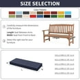 thumbnail image 7 of Kimunuk Patio Bench Cushion, 45" x 18" x 3.5" Waterproof Swing Cushion with Ties for Patio Porch Furniture, Navy Blue, 7 of 7