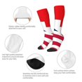 thumbnail image 3 of Xecao USA Switzerland Print Compression Socks for Both Men And Women for Running, Travel, Flight, Nurse, 3 of 6