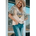 thumbnail image 4 of POGLIP Women's Pink HOWDY Letter Graphic Short Sleeve T Shirt, 4 of 6