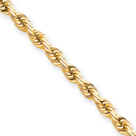 10k 5.5mm Handmade Diamond cut Rope Chain
