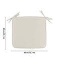 thumbnail image 3 of Square Seat Cushions 15.7X15.7", Soft Chair Pads With Ties For Indoor/Outdoor Use, Solid Color Comfort For Stools & Dining Chairs, 3 of 5