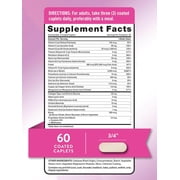 Ultra Hair Skin and Nails Vitamins | 60 Coated Caplets | With Biotin and Collagen | by Nature's Truth