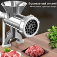 thumbnail image 2 of Hyasfey Meat Grinder Manual Mincer Sausage Maker Table Mount Pork Mincer Stainless Steel Adjustable Clamp Kitchen Tool Beef Pork Fish Chicken Sausage Making Tubes, 2 of 7