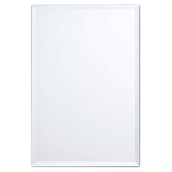 Better Bevel Frameless Rectangle Mirror, 30" x 40" Bathroom Wall Mirror w/Beveled Edge