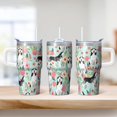 thumbnail image 2 of 20OZ Dog Paw Print Outdoor Tumbler with Handle Straw and Lid Travel Coffee Cup Cute Drinkware for Women Friends Great Holiday Birthday Gifts Portable and Durable, 2 of 6
