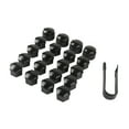 thumbnail image 2 of 16x Wheel Lug Nut Bolt Cover & 4Pcs Locking Cap & 1x Removal Tool Black, 2 of 5