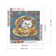 thumbnail image 2 of 5D DIY taladro redondo completo diamante pintura gato en una taza de té kit decoración del hogar, 2 of 9