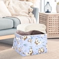 thumbnail image 3 of Yayeee Collapsible Cube Storage Bin with Lid Fabric Closet Decorative Basket with Handles, Cartoon Otters Pattern, 3 of 7