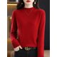 thumbnail image 1 of Suéter de cachemira 100 % lana merino, suéter de punto para mujer, jersey de cuello alto de manga larga, ropa de otoño e invierno, jerséis cálidos, 1 of 5