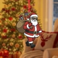 thumbnail image 3 of ViciArt Santa Claus Christmas Ornament, Sunglasses & Gift Sack Holiday Decoration, Acrylic/Fiber Wood, 3 of 4