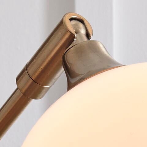 Signature Design by Ashley Contemporary Taliya Arc Lamp  Champagne/White