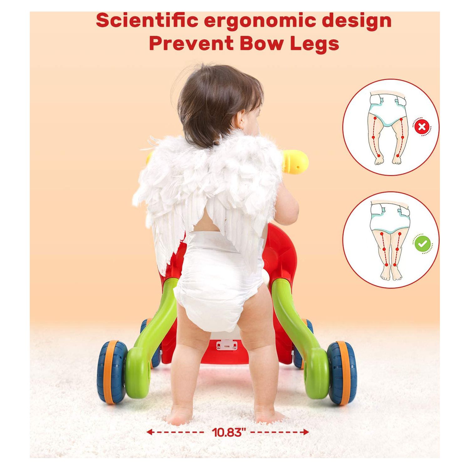 JoyStone 2-in-1 Baby Walker Baby Sit-to-Stand Learning Walker Kids Educational Toy Gift for Toddlers Infant Boys Girls - image 5 of 11