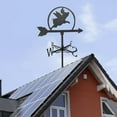 thumbnail image 6 of Iron Weather Vane Animal Figurine Practical Wind Direction Indicator Farm Scene home and garden Stake Measuring Tool Ornament -, 6 of 8