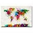 thumbnail image 3 of Trademark Art "Paint Splashes World Map" Canvas Art by Michael Tompsett, 3 of 3