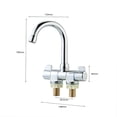 thumbnail image 2 of Shinysix Sink Faucet,Cold Water Kitchen Faucet Cold Cold Water Tap Handle Deck/Wall Mounted Deck/Wall Mounted RV RV Faucet Two Faucet Two Handle Faucet Cold Water Tap RV Two Handle Deck/Wall, 2 of 7