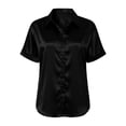 thumbnail image 4 of JJHGVB Short Sleeve Sweater Dressy Casual Tee Outfit for Women Comfort Sweatshirt Tops Casual T Shirts Short Sleeve Tops 2026 Loose Fit Going Out Shirts for Women Tee Tops Black L, 4 of 4