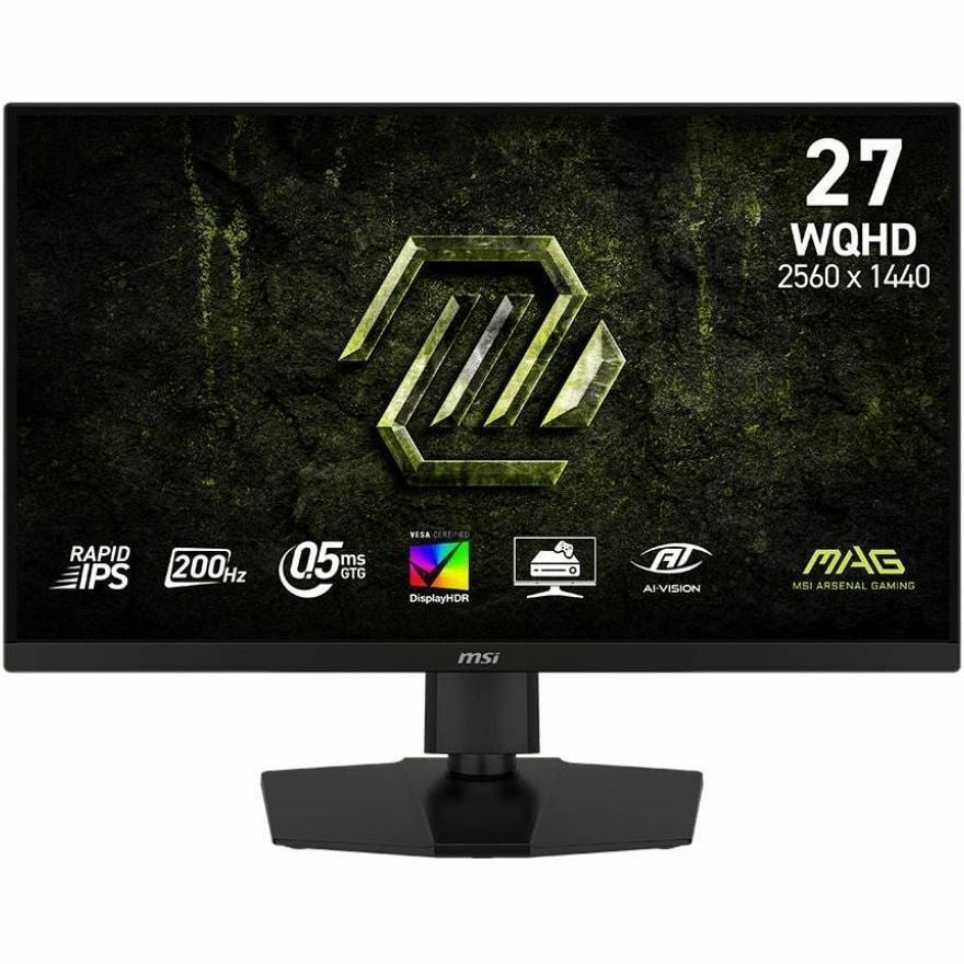 MSI MAG 274QPF E20 27" Class WQHD Gaming LCD Monitor - 16:9 - Metallic Black - 27" Viewable - Rapid IPS - 2560 x 1440 - 1.07 Billion Colors - FreeSync Premium - 300 Nit - 0.50 ms - 200 Hz Refresh R...