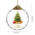 thumbnail image 4 of Christmas Ornaments Crystal Hanging, Christmas Tree Glass Ornament Hanging Craft Collectibles for Home Party Gifts Elegant Glass Merry Christmas Round Holiday Decor 2 Inch, 4 of 6
