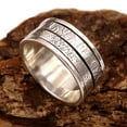 thumbnail image 2 of JewelsTrezoro Sterling Silver 925 Spinner Ring Meditation Ring Men Women Handmade Ring All Sizes Gift Item Jewelry TSR06A (US-4.5), 2 of 5