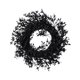 thumbnail image 2 of Decoraciones de plantas verdes de imitación para puerta colgante de Halloween Acción de Gracias, flores de plástico, color negro, 2 of 6