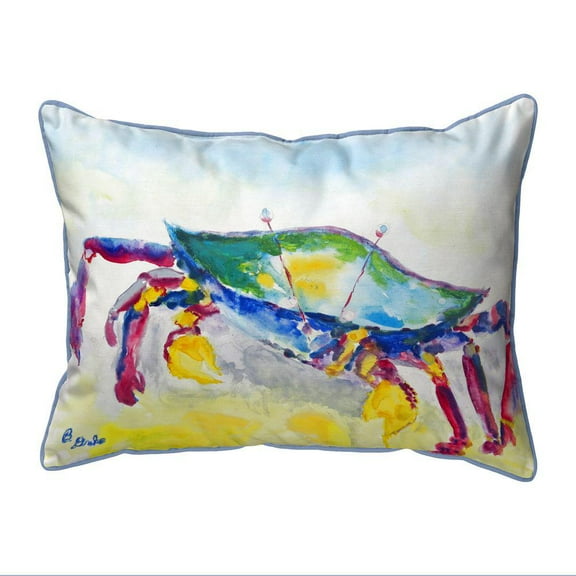 Betsy Drake Interiors Crawling Crab Extra Large Zippered Indoor/Outdoor Pillow 20x24